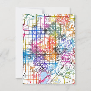 Tangshan China City Map Postcard