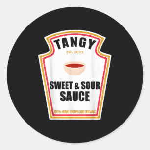 Tangy Sweet And Sour Sauce Food Lover Matching Cos Classic Round Sticker