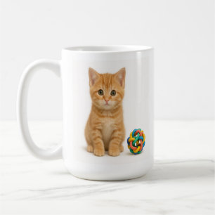 Tangy Trouble – Orange Tabby Kitten Coffee Mug