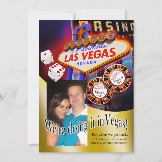 Tania and Eric Las Vegas Reception Invitation (Front)