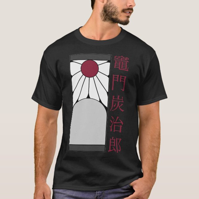 Tanjiro Earring Demon Slayer Kimetsu No Yaiba T-Sh T-Shirt (Front)