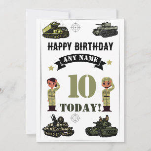 Tank Birthday Holiday Card