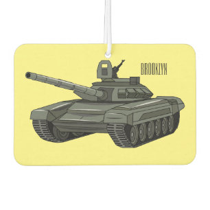 Tank cartoon illustration car air freshener