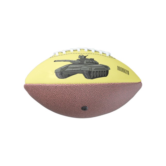 Tank cartoon illustration football (Rotated 270)