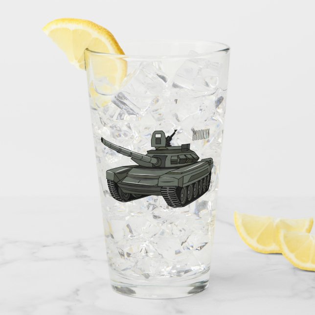 Tank cartoon illustration glass (Front Ice)