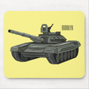 Tank cartoon illustration mouse pad
