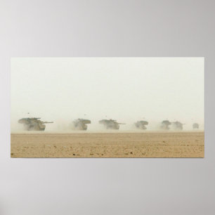 Tank Convoy near Iraq Poster