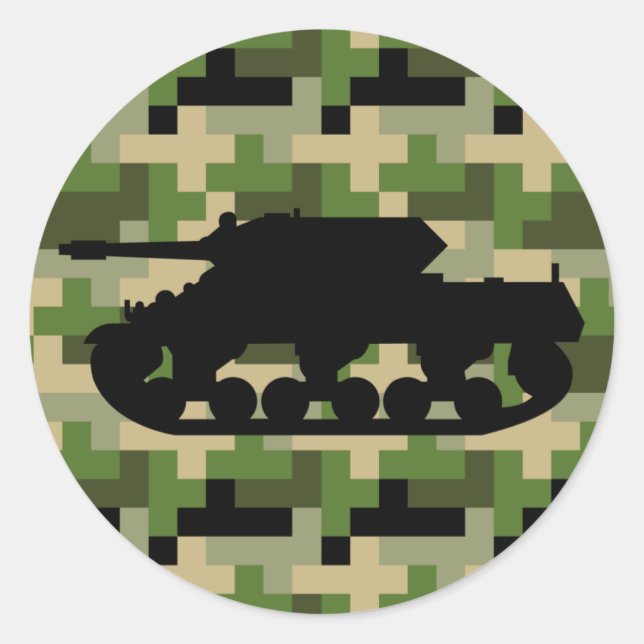 Tank Digital Camouflage Sticker (Front)