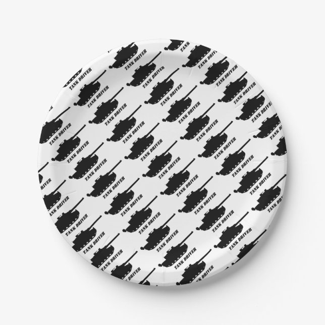 . tank driver paper plate (Front)