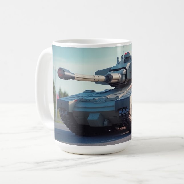 Tank from an alternate reality coffee mug (Front Left)