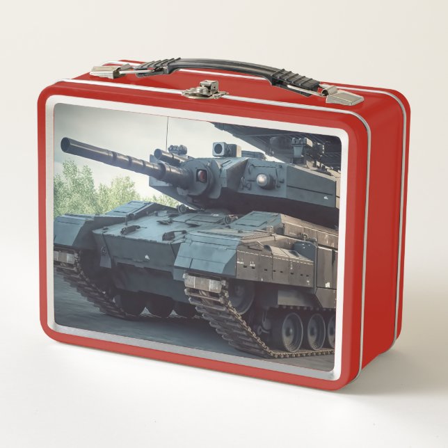 Tank from an alternate reality metal lunch box (Front)
