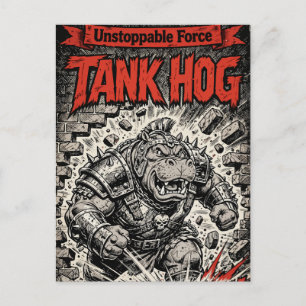 Tank Hog Holiday Postcard