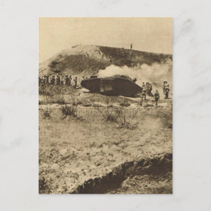 Tank in the Somme, France Postcard