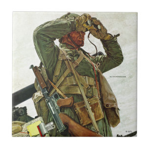Tank Patrol Ceramic Tile