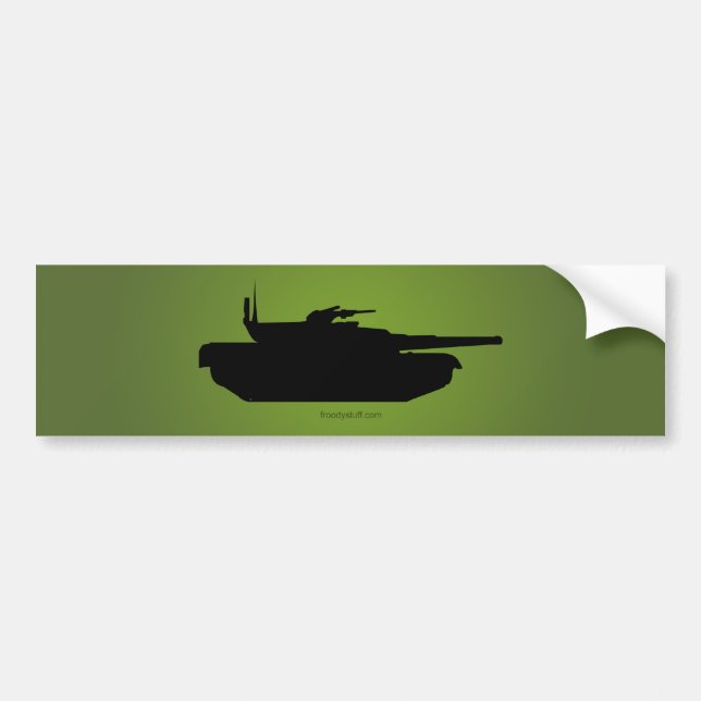 Tank Silhouette Bumper Sticker (Front)