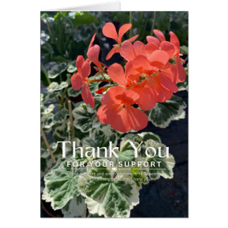 Tank you for you suport Thank you Card