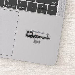 Tanker truck fuel transport cartoon illustration