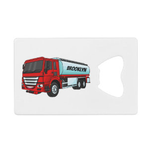 Tanker truck fuel transport cartoon illustration