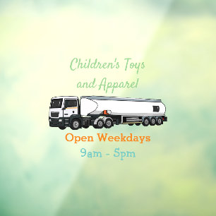 Tanker truck fuel transport cartoon illustration