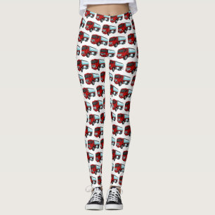 Tanker truck fuel transport cartoon illustration leggings