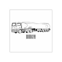 Tanker truck fuel transport cartoon illustration