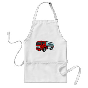 Tanker truck fuel transport cartoon illustration standard apron