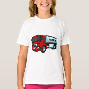 Tanker truck fuel transport cartoon illustration  T-Shirt