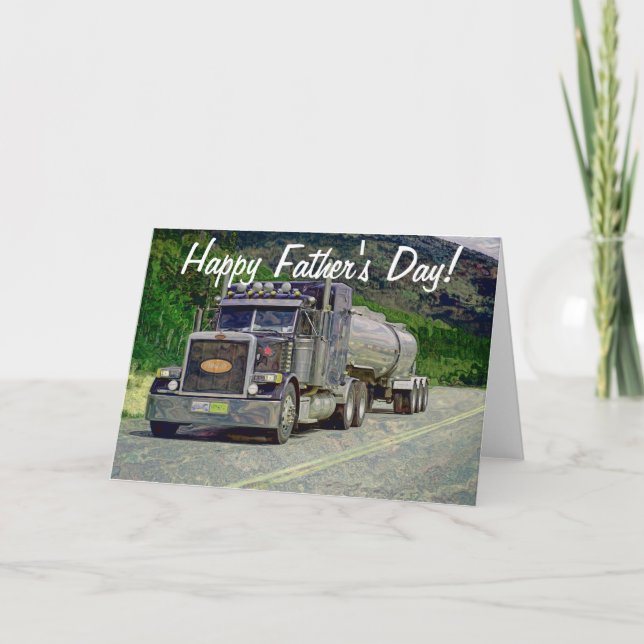 Tanker Truck Trucker Father's Day Card (Front)