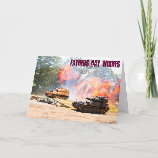 Tanks fathers day cards. card (Front)