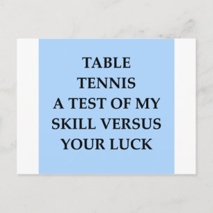 tanle tennis postcard
