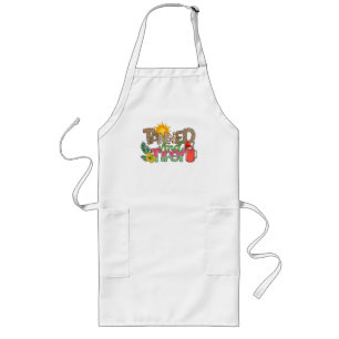 Tanned and Tipsy Fun Summer Party Design Long Apron