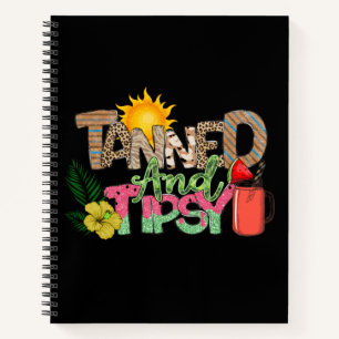 Tanned and Tipsy   Fun Summer Party Design Notebook