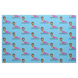 Tanned Brunette Mermaid Thunder_Cove Fabric