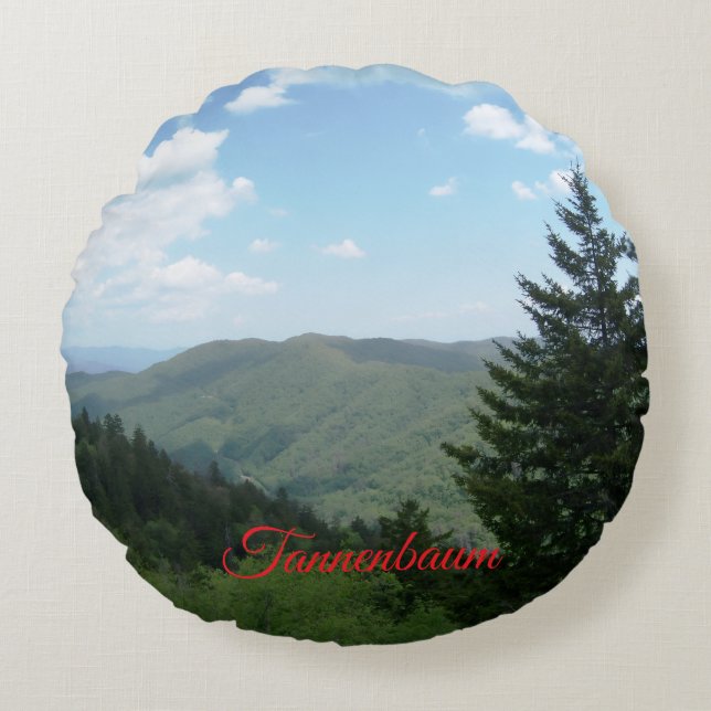 Tannenbaum Mountain Christmas Pillow (Front)