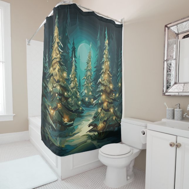 Tannenbaum Radiance Shower Curtain (In Situ)