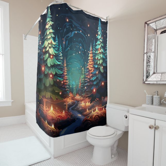 Tannenbaum Radiance Shower Curtain (In Situ)