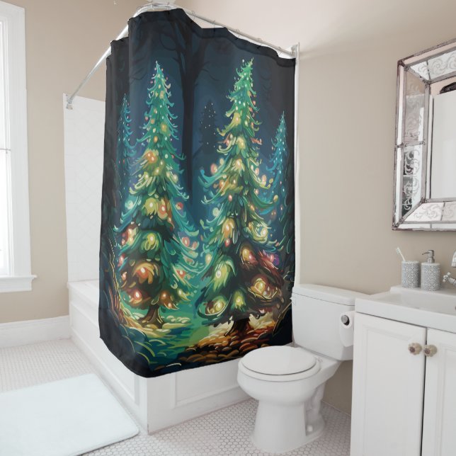 Tannenbaum Radiance Shower Curtain (In Situ)