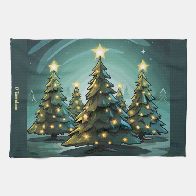 Tannenbaum Radiance Tea Towel (Horizontal)