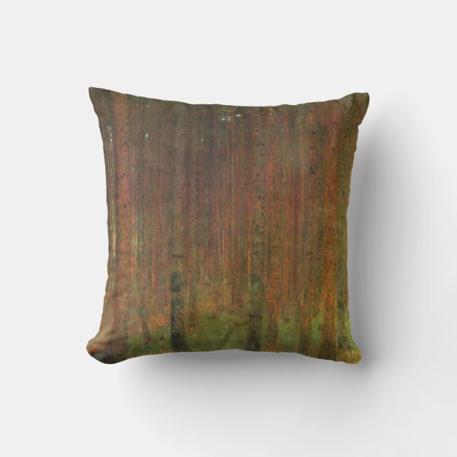 Tannenwald II by Gustav Klimt Cushion (Front)