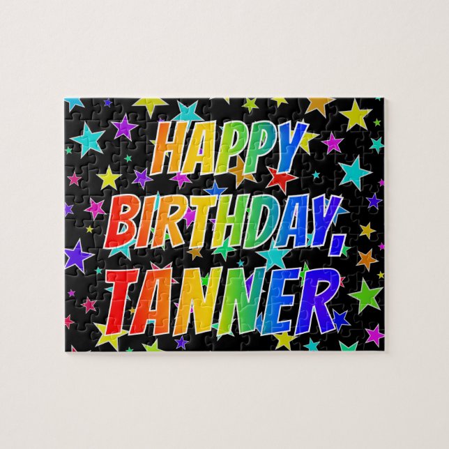 "TANNER" First Name, Fun "HAPPY BIRTHDAY" Jigsaw Puzzle (Horizontal)