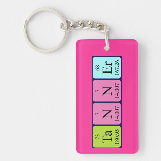 Tanner periodic table name keyring (Front)