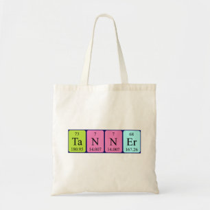 Tanner periodic table name tote bag