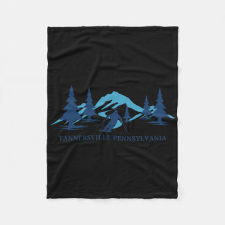 Tannersville Pennsylvania Ski Resort Skiing Skier Fleece Blanket