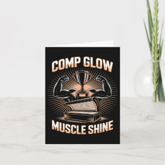 Tanning Bed Comp Glow Fitness Buffs Athletes Men T Card