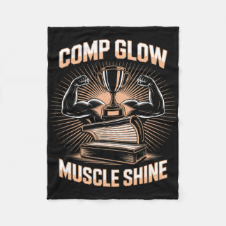 Tanning Bed Comp Glow Fitness Buffs Athletes Men T Fleece Blanket