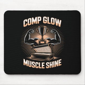 Tanning Bed Comp Glow Fitness Buffs Athletes Men T Mouse Pad