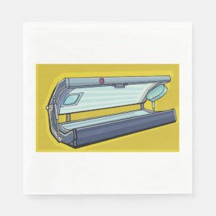 Tanning Bed Retro Spa Napkin