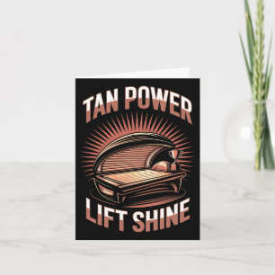 Tanning Bed Tan Power Gym Goers Bodybuilders Men T Card