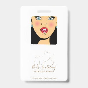 Tanning Body sculpting contouring retailer ID Badge