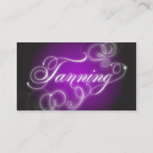 Tanning Business Card Elegant Flourish Glow